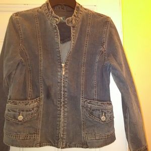 Womens French Cuff Denim Jacket.